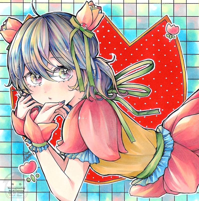 #イラスト#コピック#アナログ#オリジナル#女の子