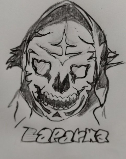 #鉛筆画#練習#模写#プロレスマスク#大好きな選手