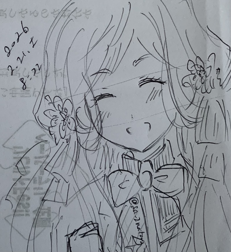 ##星エコ練習##ボールペン落書き##真田小春##記憶で描く