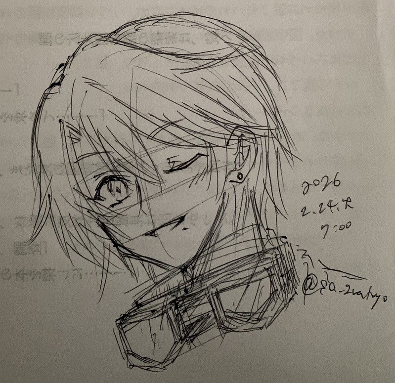 ##ボールペン落書き##星エコ練習##記憶で描く##白金昴