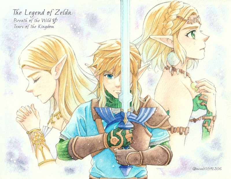 #ゼルダの伝説#リンゼル#ブレワイ#ティアキン#アナログ