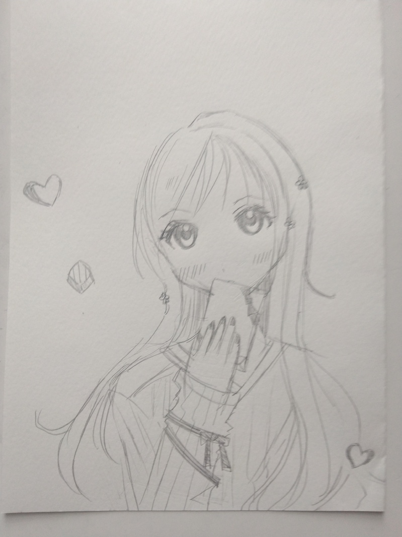 #お題イベント#バレンタイン#女の子#アナログ#落書き