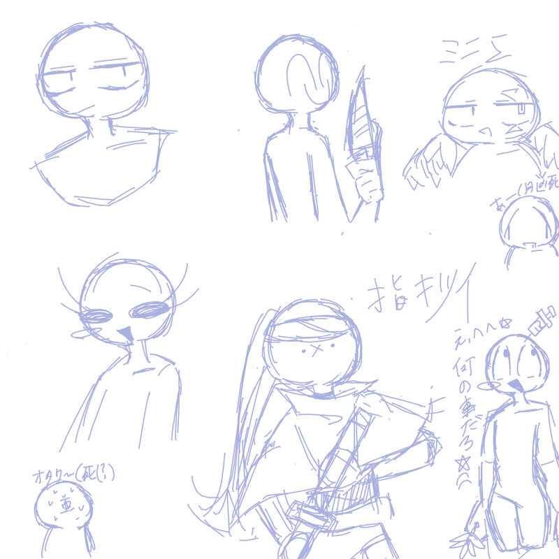 #落書き絵#イラスト練習#illustration#落書きが雑過ぎmas#rkgk