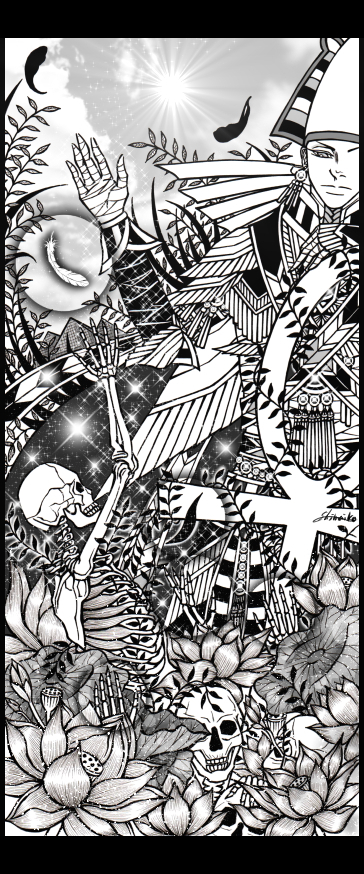 #創作#エジプト神話#アナログイラスト#ペン画