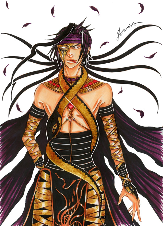 #創作#エジプト神話#アナログイラスト#コピック#サインペン