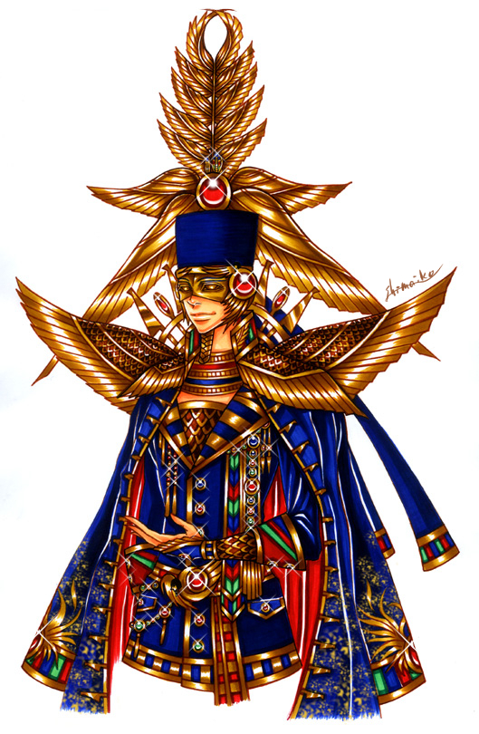 #創作#エジプト神話#アナログイラスト#コピック#サインペン