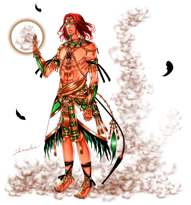 #創作#エジプト神話#アナログイラスト#コピック#サインペン