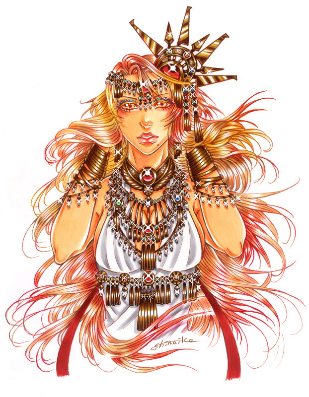 #創作#エジプト神話#アナログイラスト#コピック#サインペン