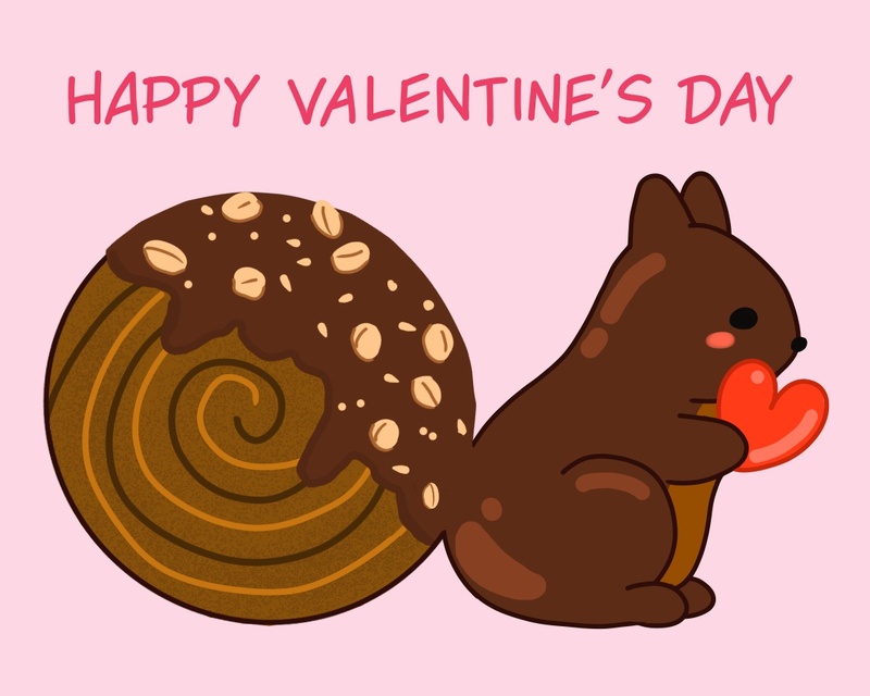 #お題イベント#バレンタイン#まんぷく動物図鑑#チョコクロリス#リス