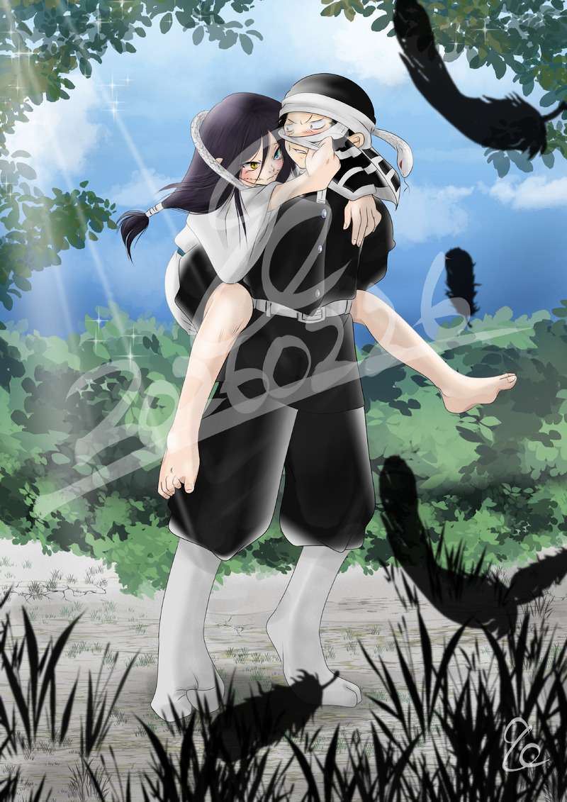 #鬼滅の刃#鬼滅の刃ファンアート#伊黒小芭内#隠後藤##幼おばない