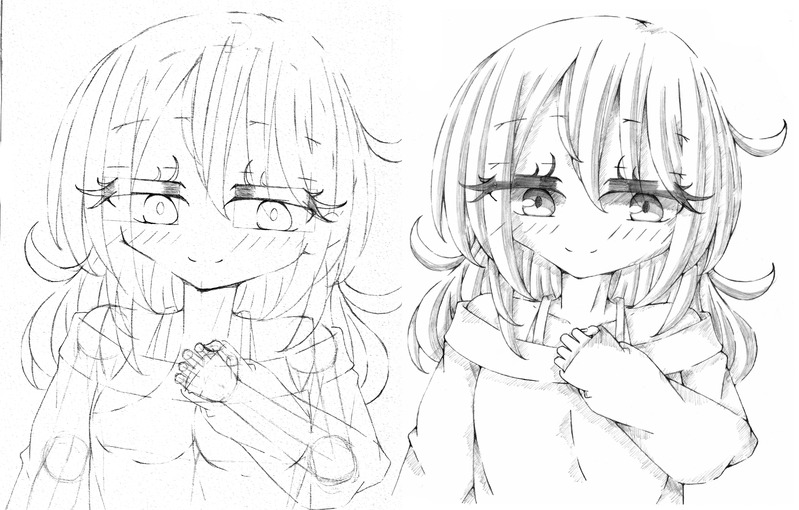 #ご注文はうさぎですか?#青山ブルーマウンテン#アナログイラスト#ラフ画